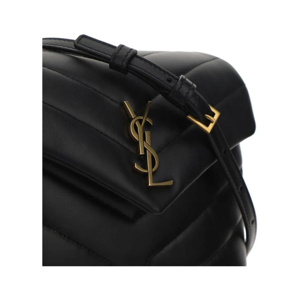 Saint Laurent Gewatteerde Kalfsleren Schoudertas Black Dames