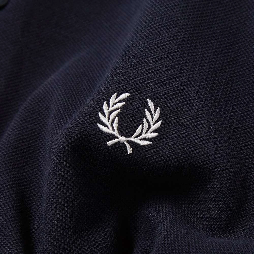 Fred Perry Slim Fit Plain Polo Navy Blue Heren