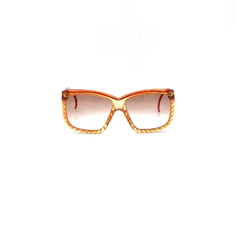 Dior Vintage Pre-owned Fabric sunglasses Orange Dames