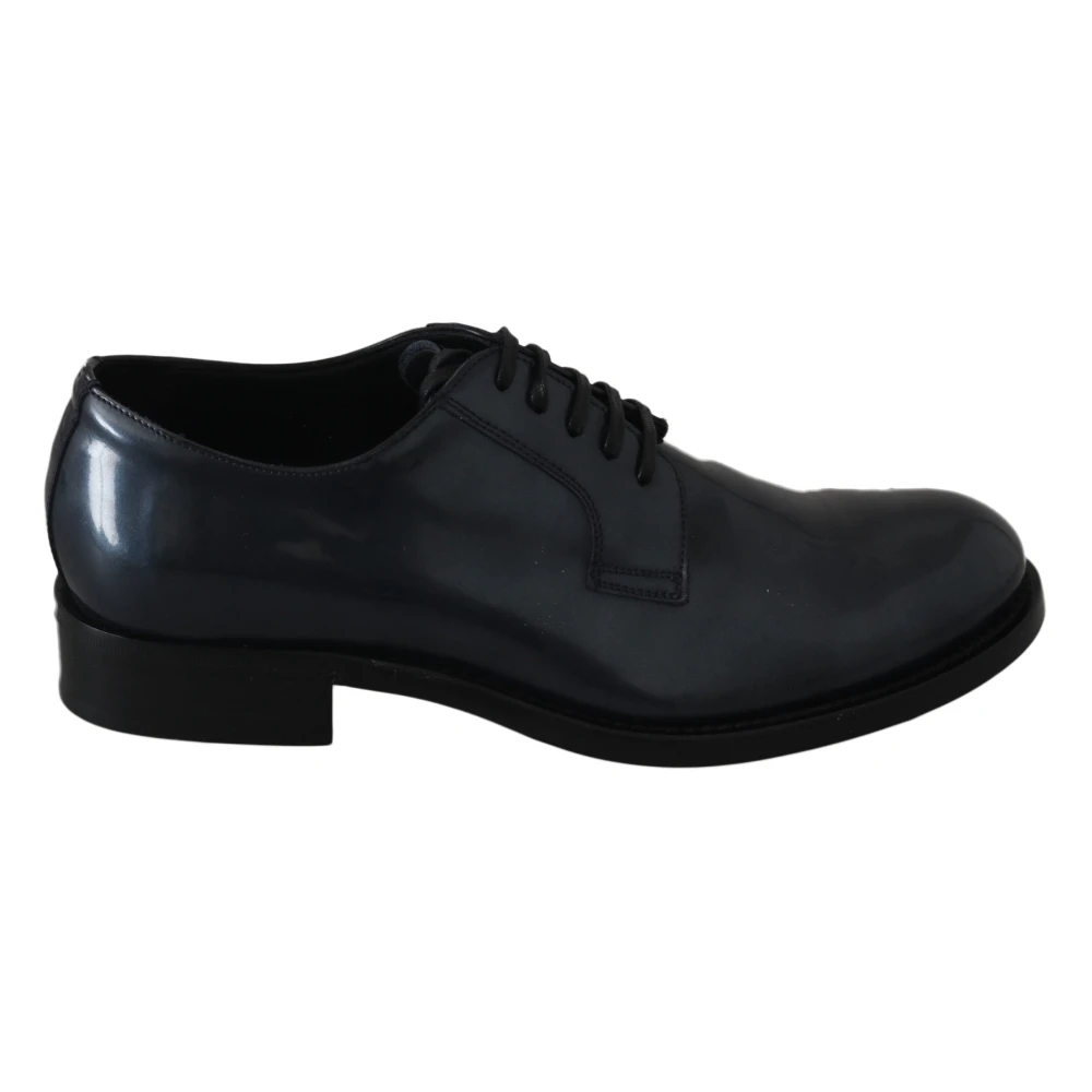 Dolce & Gabbana Men's Blue Elegant Leather Derby Shoes