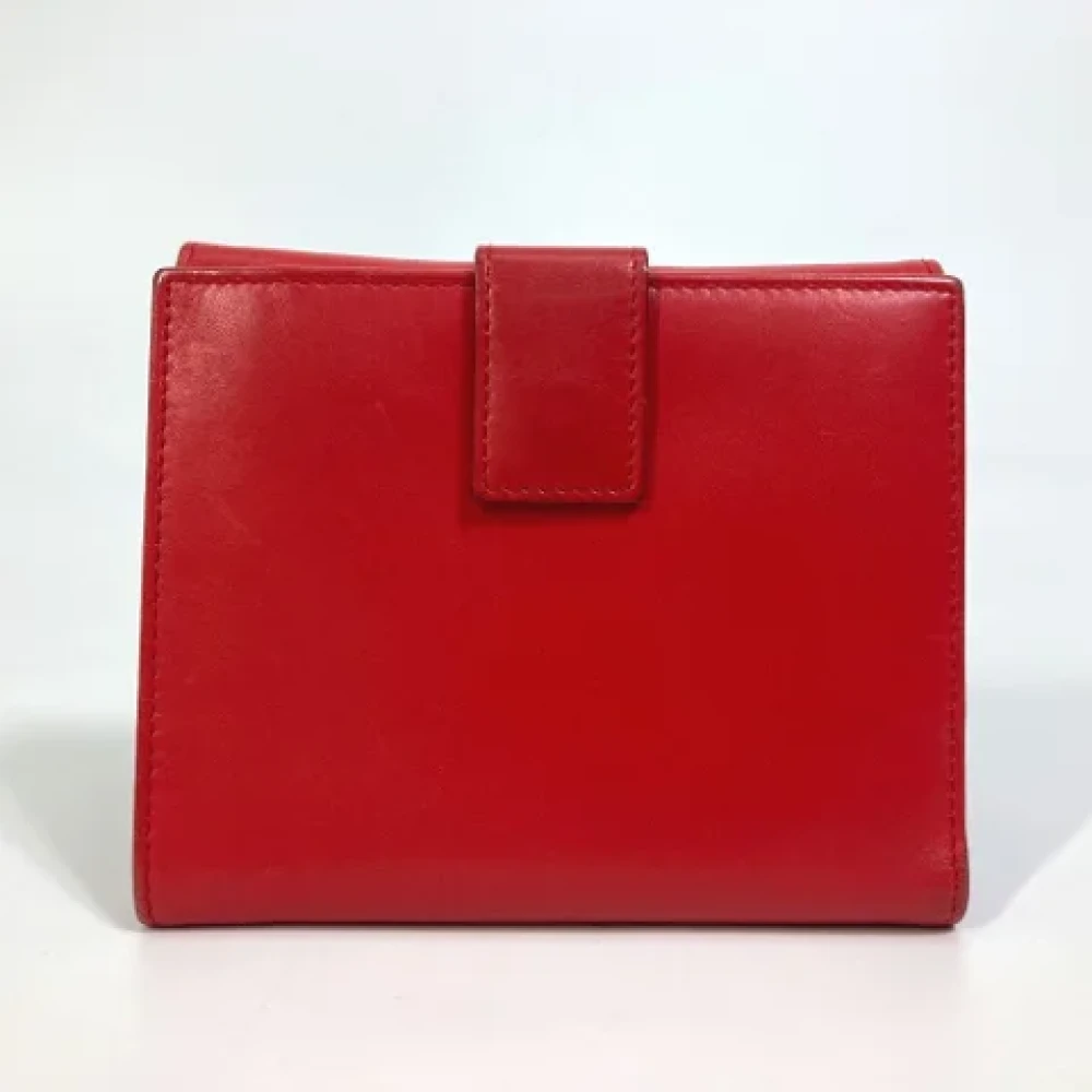 Salvatore Ferragamo Pre-owned Leather wallets Red Dames