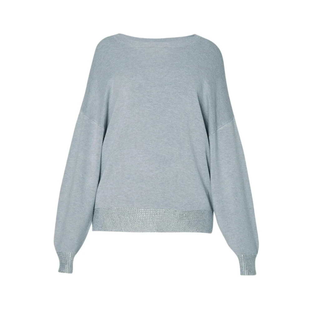 Liu Jo Grijze Trui met Kristalversiering Gray Dames