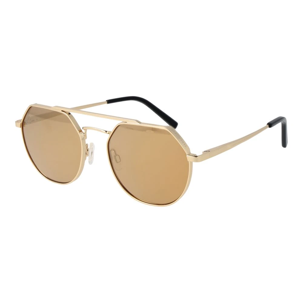 Serengeti Unisex Yellow Gold Aviator Sunglasses - Sunglasses - One Size- Accessories