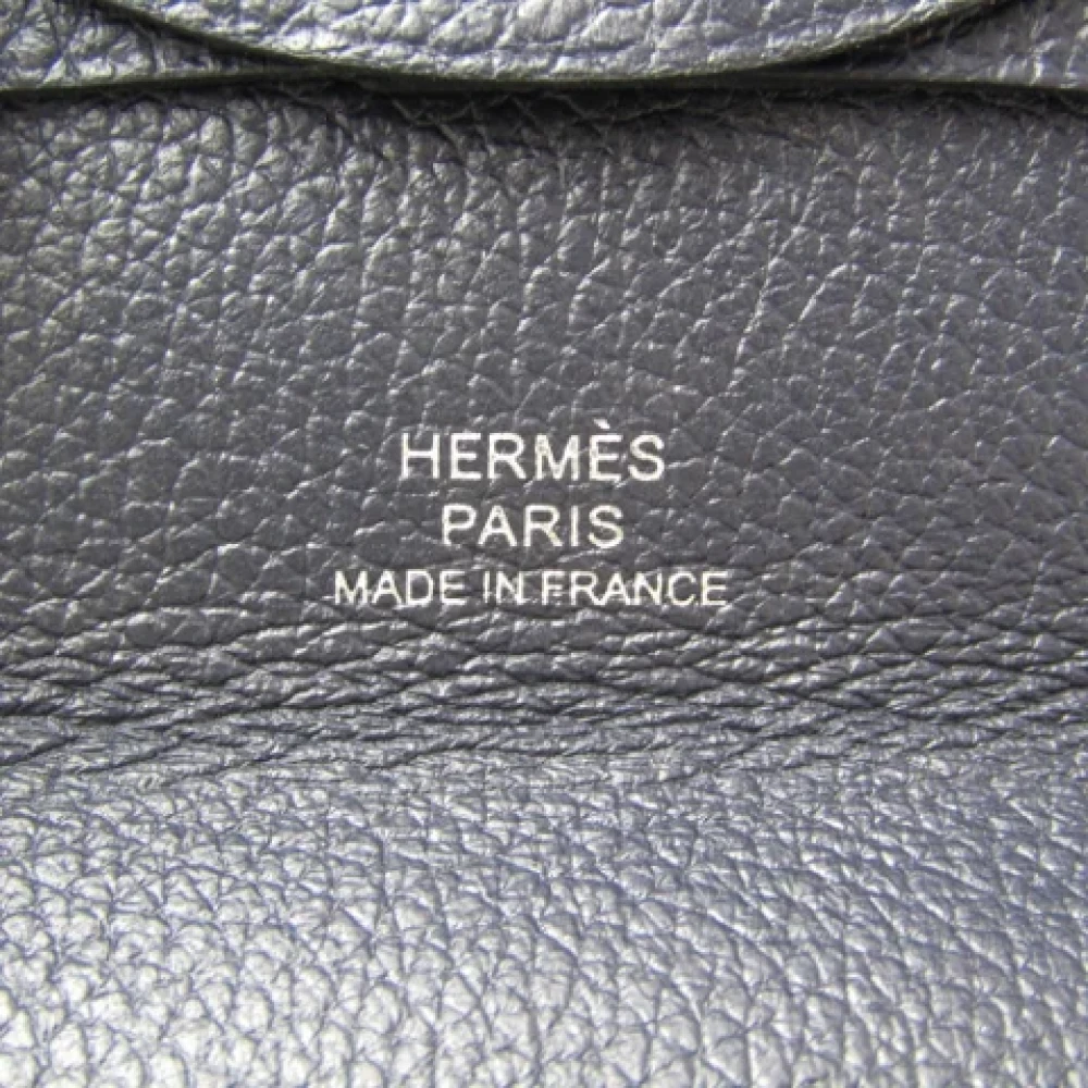 Hermès Vintage Pre-owned Leather wallets Blue Dames