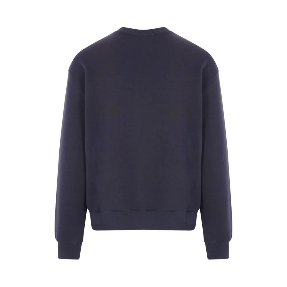 Maison Kitsuné Navy Blue Fox Motif Sweatshirt Blue Heren