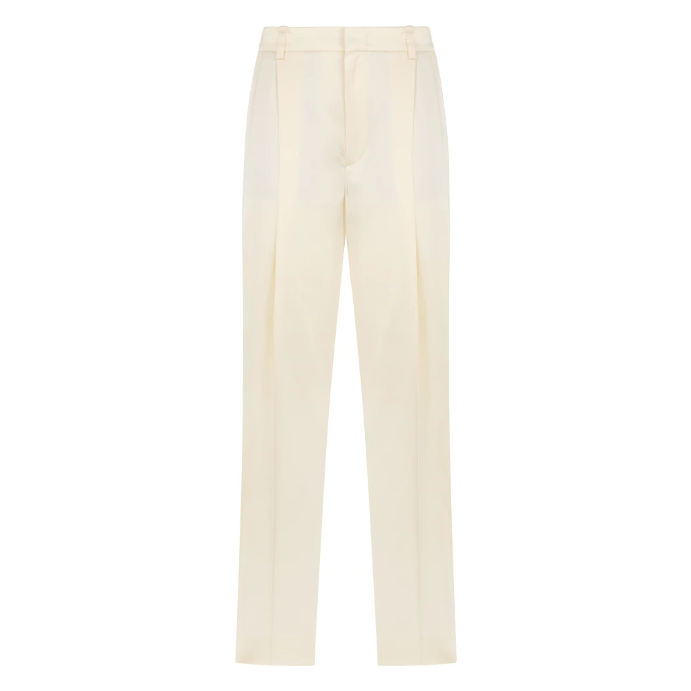 Vince Women's Beige Straight Trousers, Xs, High-Waisted Straight Trousers