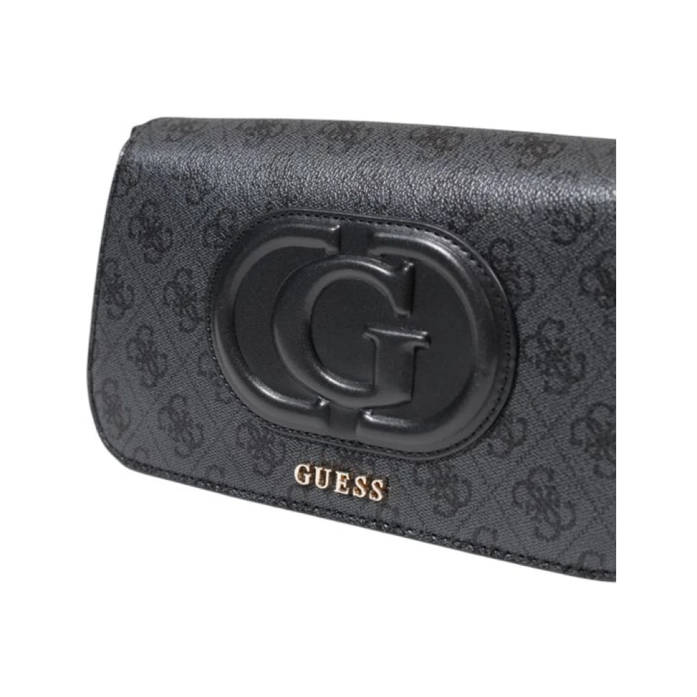 Guess Zwarte Polyethyleen Handtas Herfst Winter Collectie Black Dames