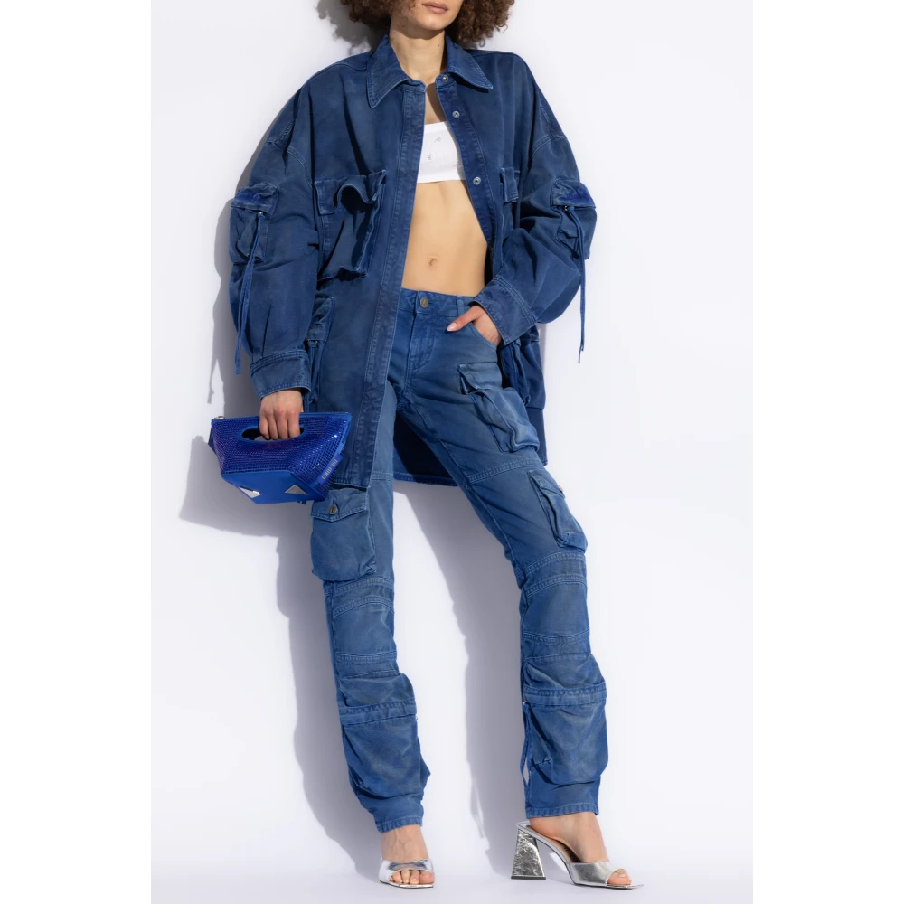 The Attico Jeans met logo Blue Dames