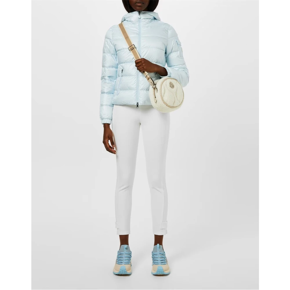 Moncler Logo Mid-Rise Witte Broek White Dames