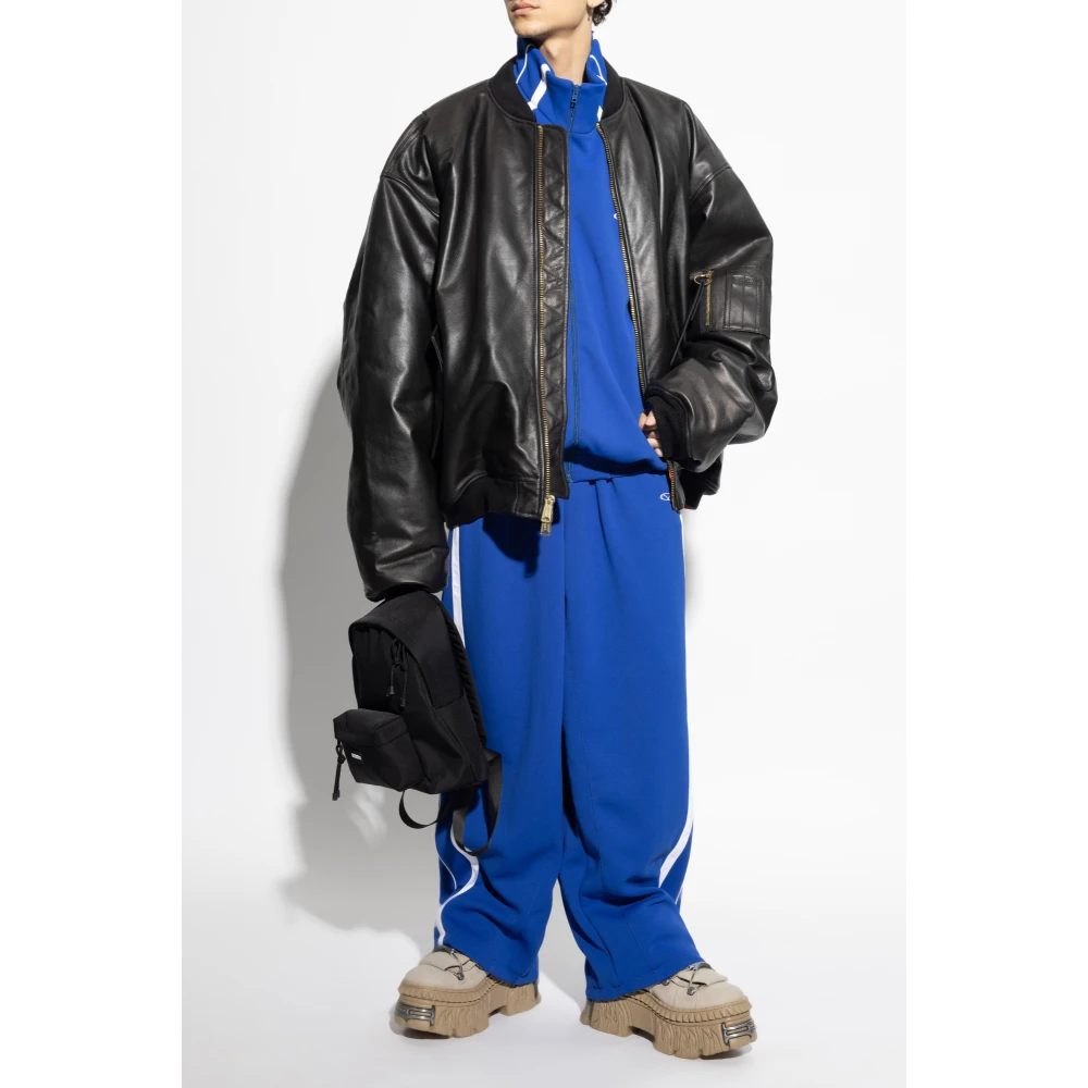 Vetements Leren jack type bomber Black Heren