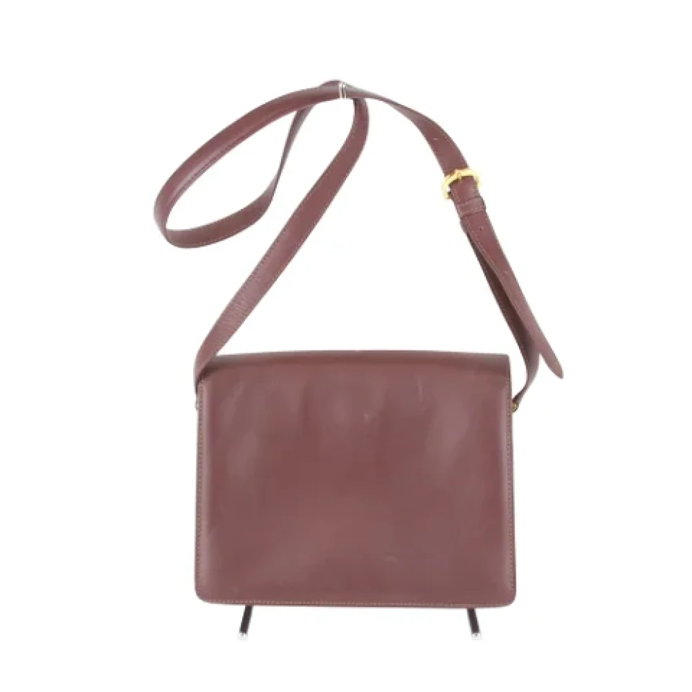 Cartier Vintage Pre-owned Leather shoulder-bags Red Dames