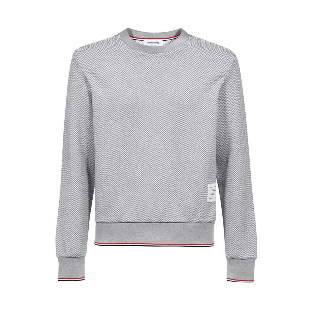 Thom Browne Katoenen Crew-Neck Sweatshirt Gray Heren