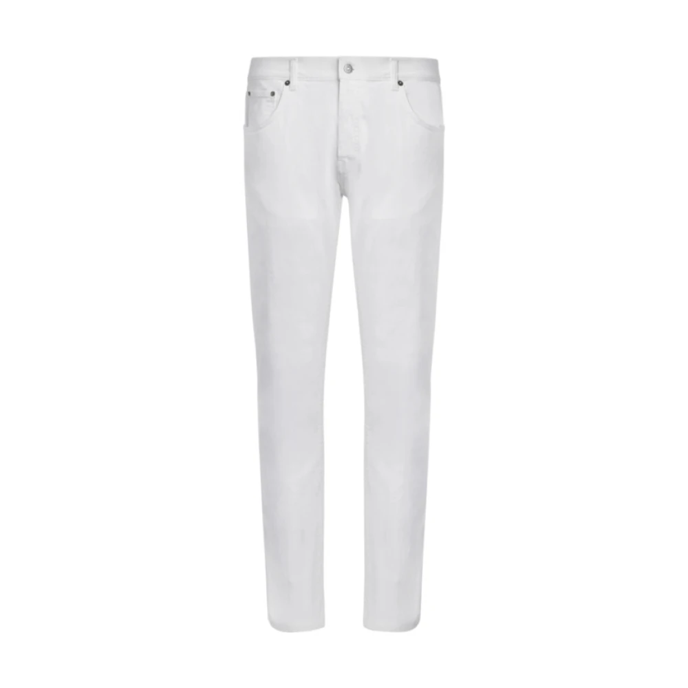 Dondup Men's White Slim Fit Jeans, W32, Jeans Clothing Ss26