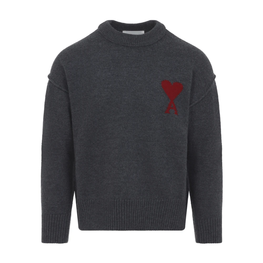 Ami Paris Uomo Grigio Maglie, S, New,