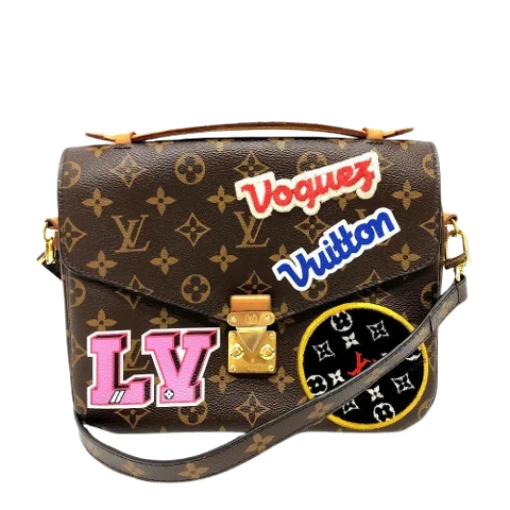 Louis Vuitton Vintage Pre-owned Cotton louis-vuitton-bags Brown Dames