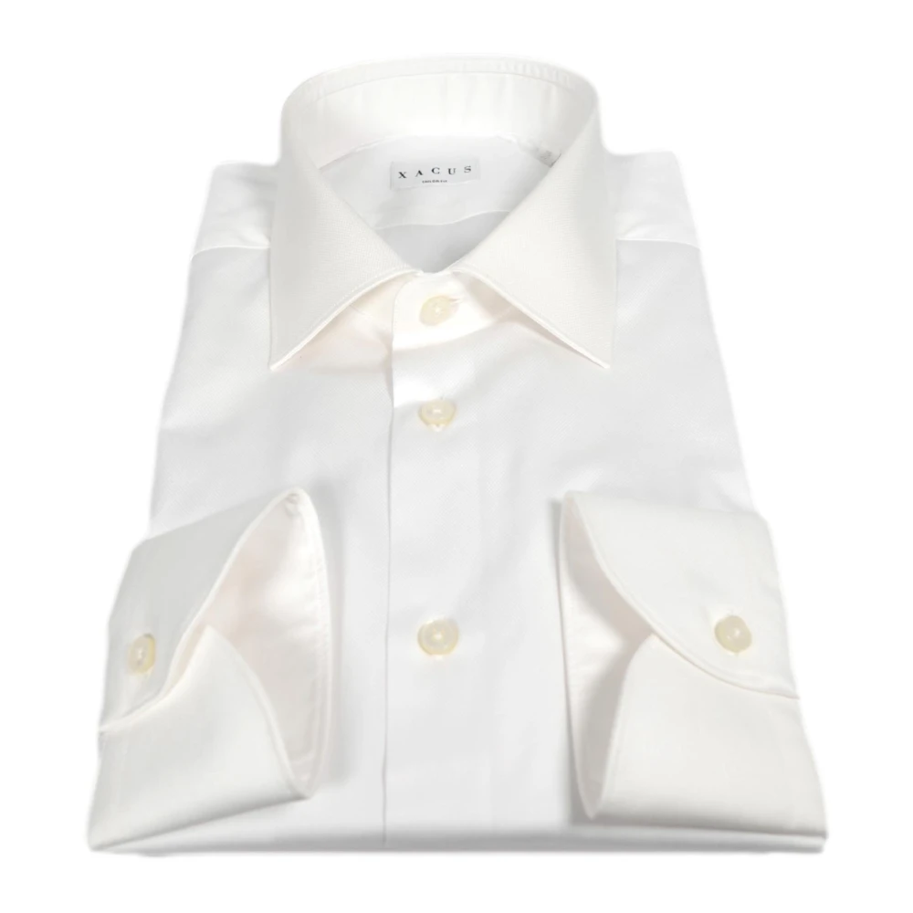 Xacus Klassieke Franse Kraag Overhemd Wit White Heren