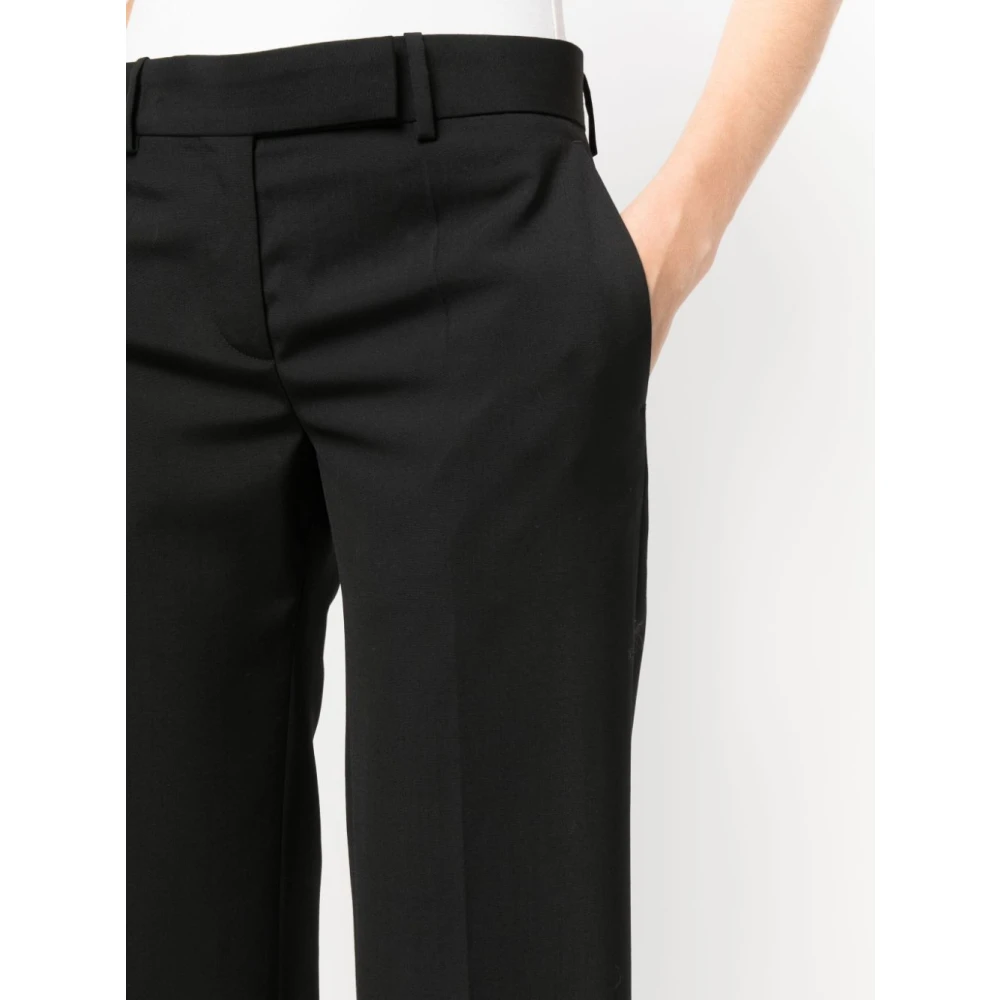 Quira Zwarte Broek met Lage Taille en Rechte Pijp Black Dames