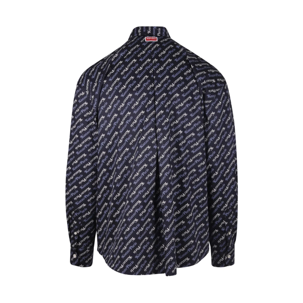 Kenzo Verdy Stropdas Shirt Middernachtblauw Blue Heren