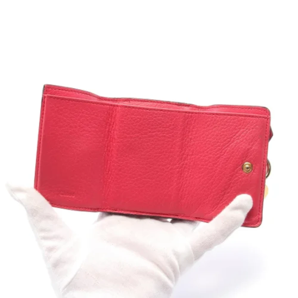 Chloé Pre-owned Leather wallets Pink Dames