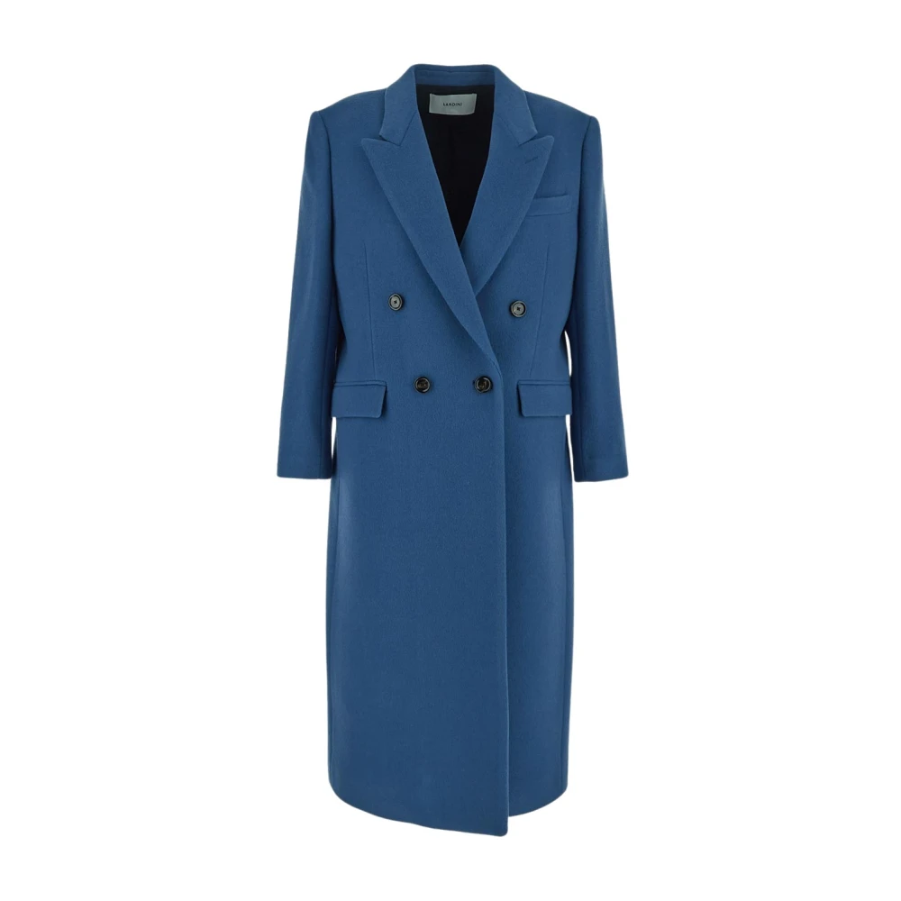 Lardini Dubbel Breasted Wollen Damesjas Blue Dames