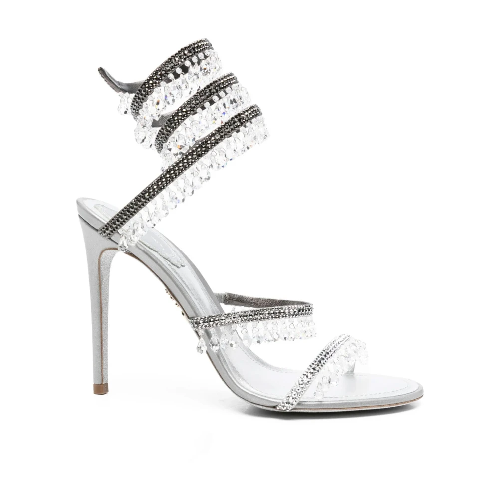 René Caovilla Women's Gray Stylish Summer Sandals