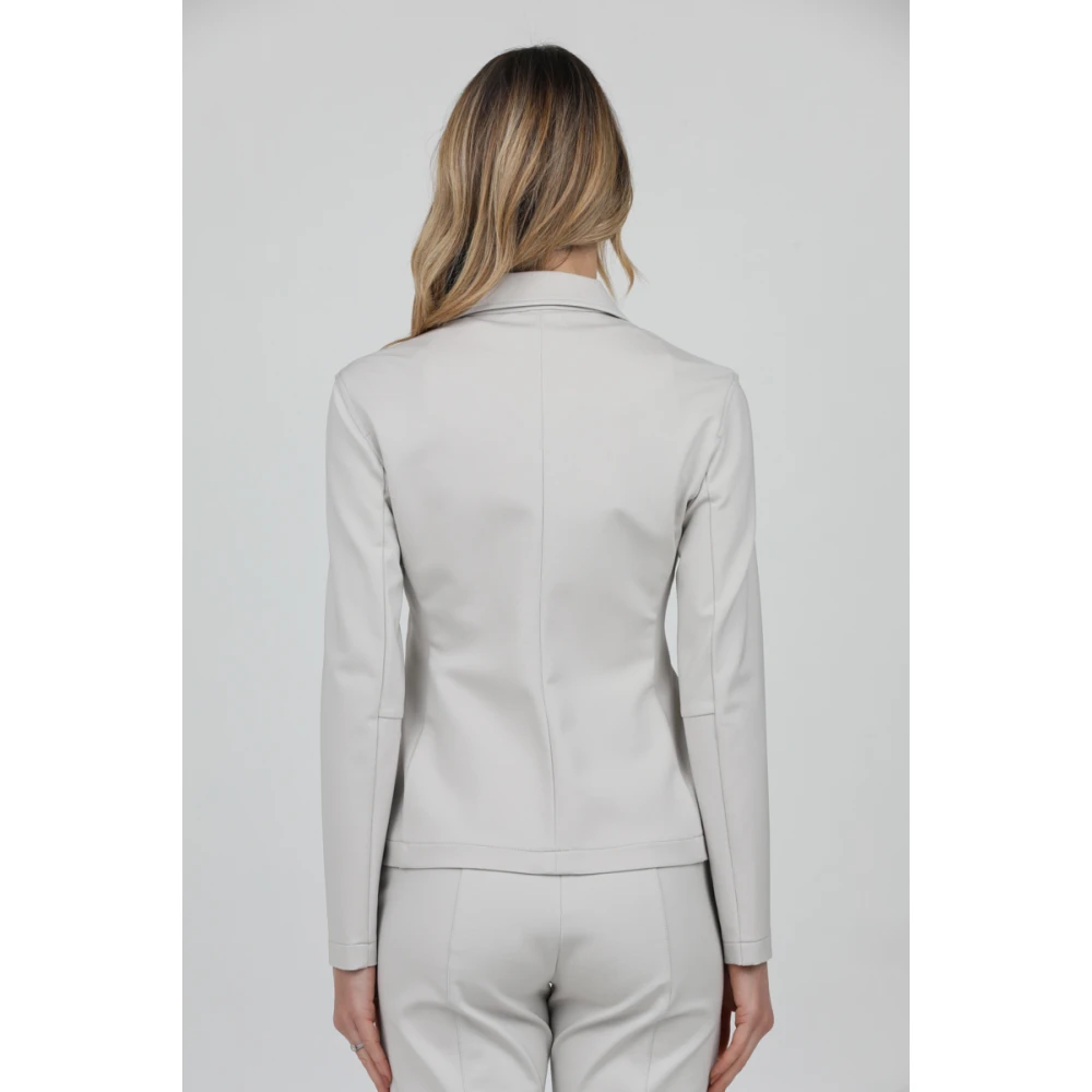 Max Mara Slim Fit Jas Gray Dames