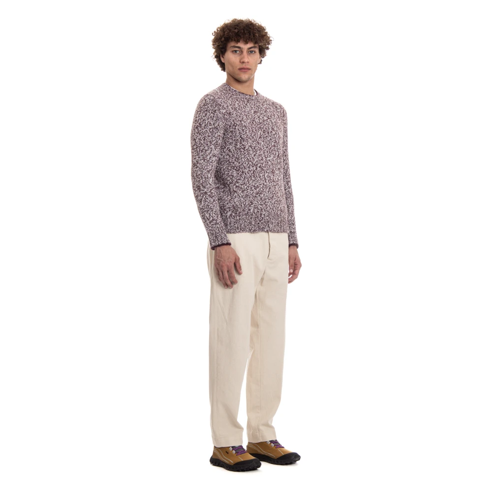 Barba Mouliné Stof Ronde Hals Sweater Multicolor Heren