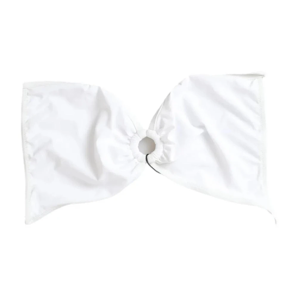 Dolce & Gabbana Witte Bandeau Bikini Top Zwemkleding White Dames