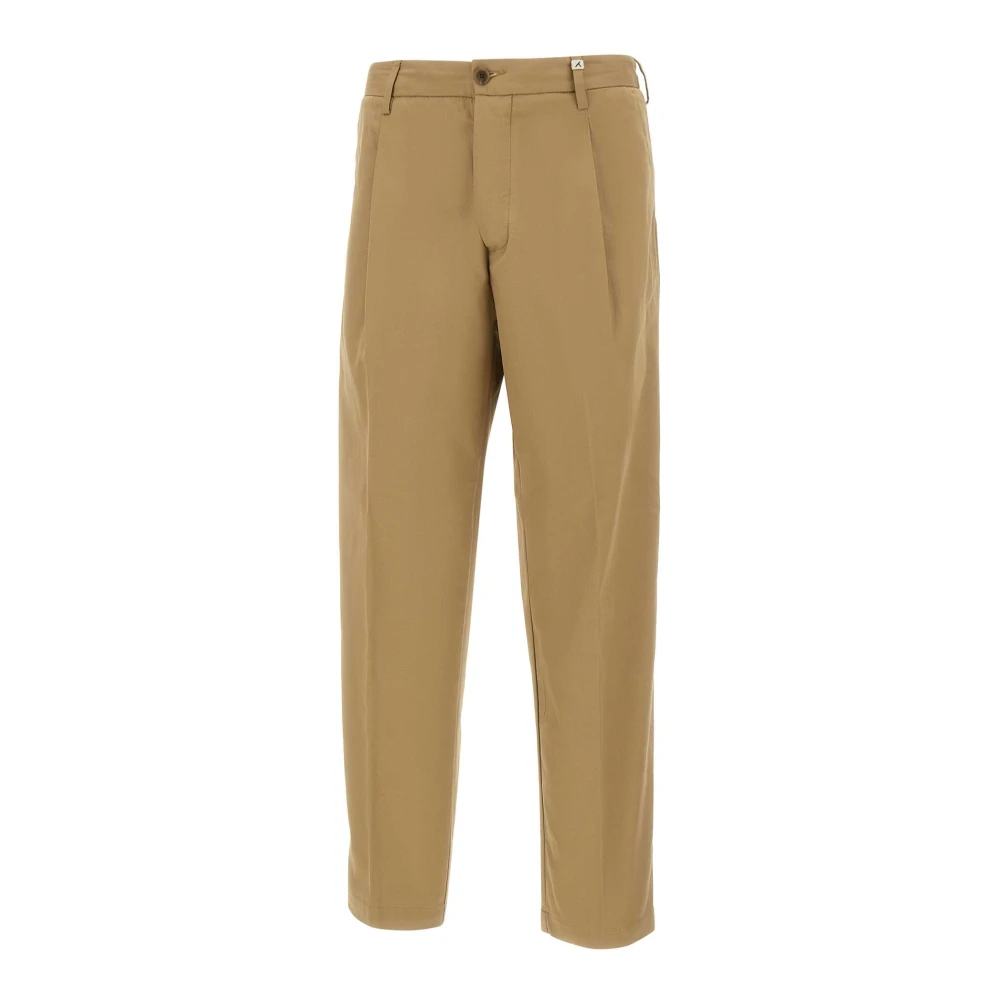 Myths Men's Brown Straight Trousers, Xl, Straight Trousers