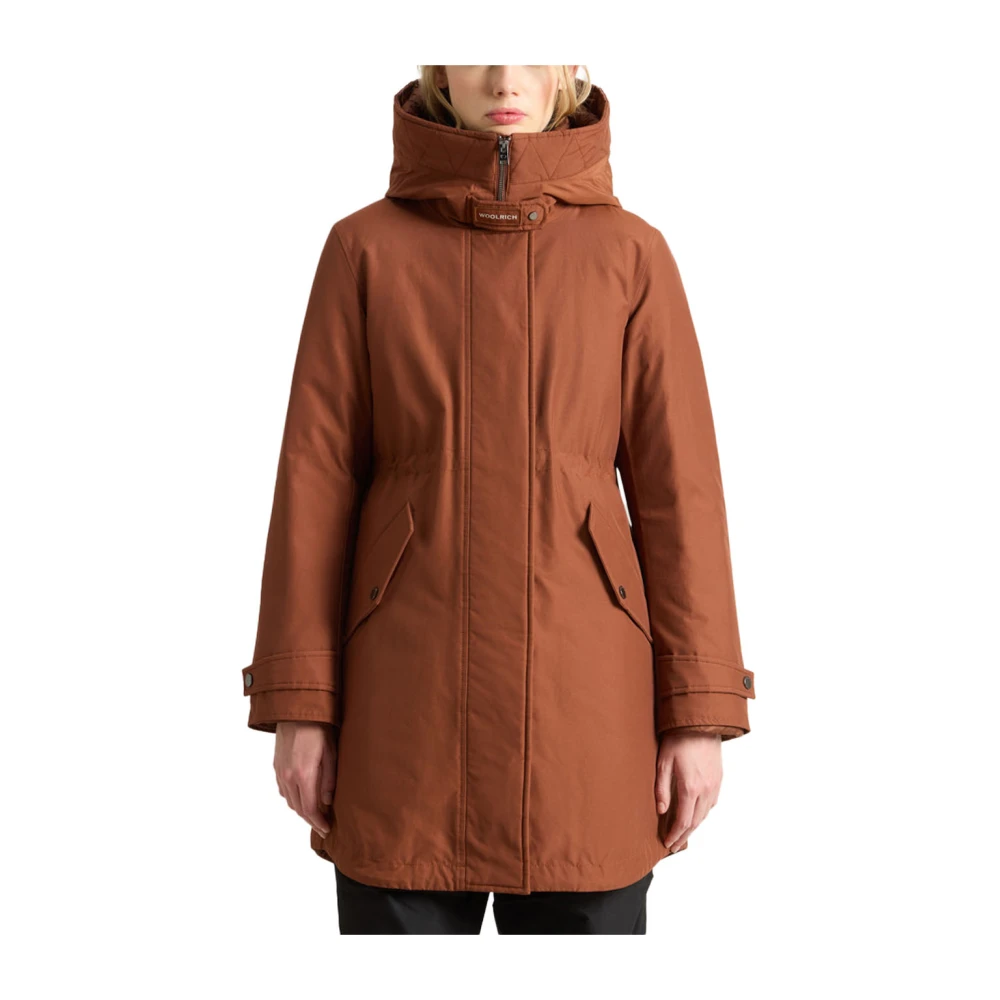 Woolrich 3-in-1 Parka Katoenen Jas Brown Dames