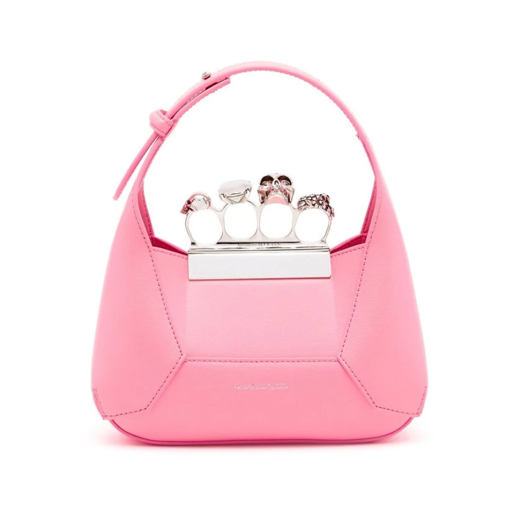 Alexander Mcqueen Women's Pink Flamingo Jewelled Hobo Mini Bag - Handbags - One Size - Bags