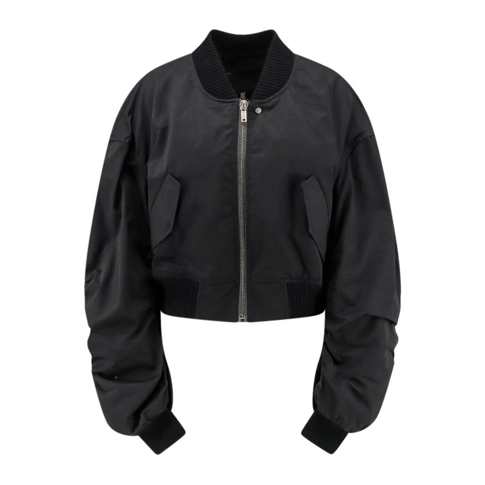 Rick Owens , Bomber Jackets, Female, Black, Xs, Cropped Bomber Jacket