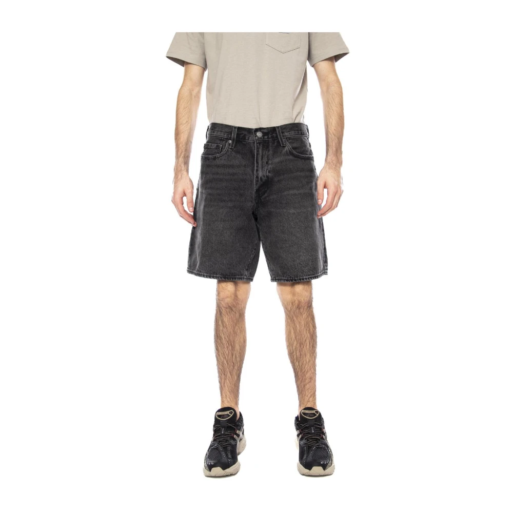 Levi's Men's Black Denim Shorts, W31, 468 Loose Shorts