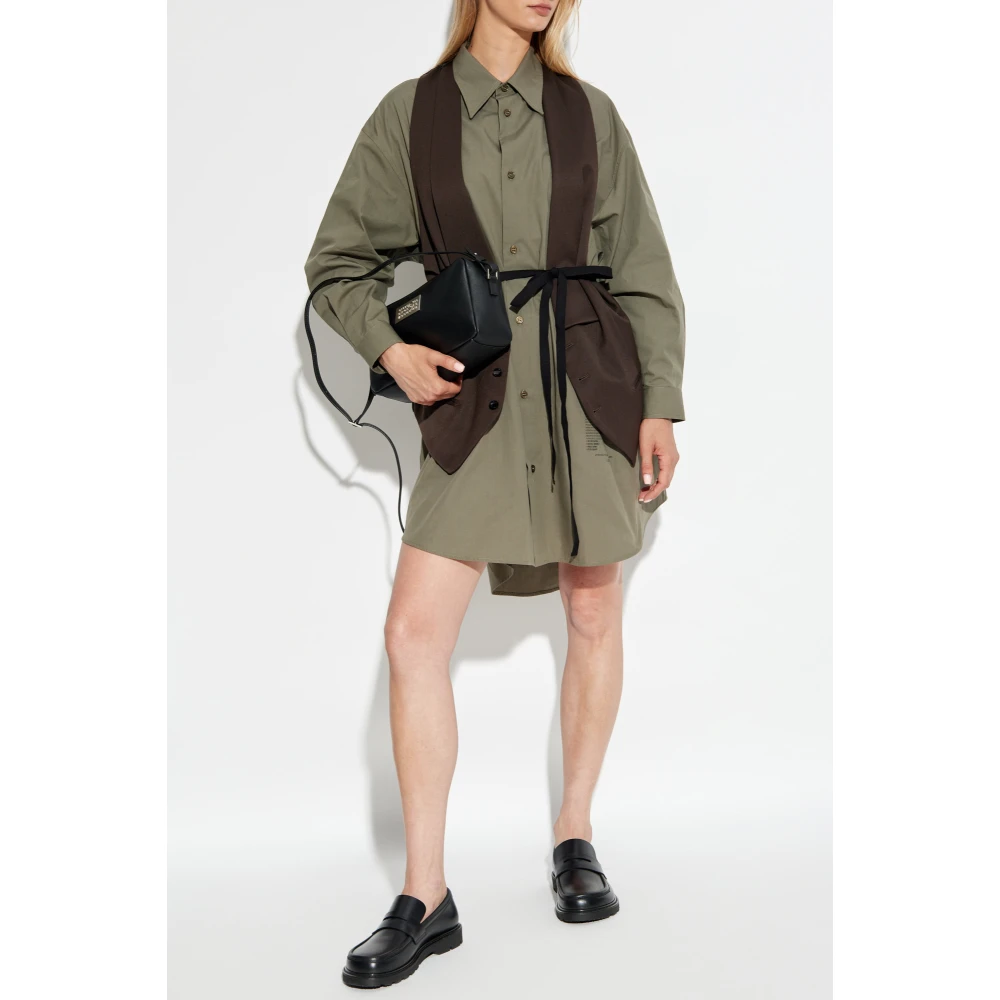 MM6 Maison Margiela Vest met verlengde snit Brown Dames