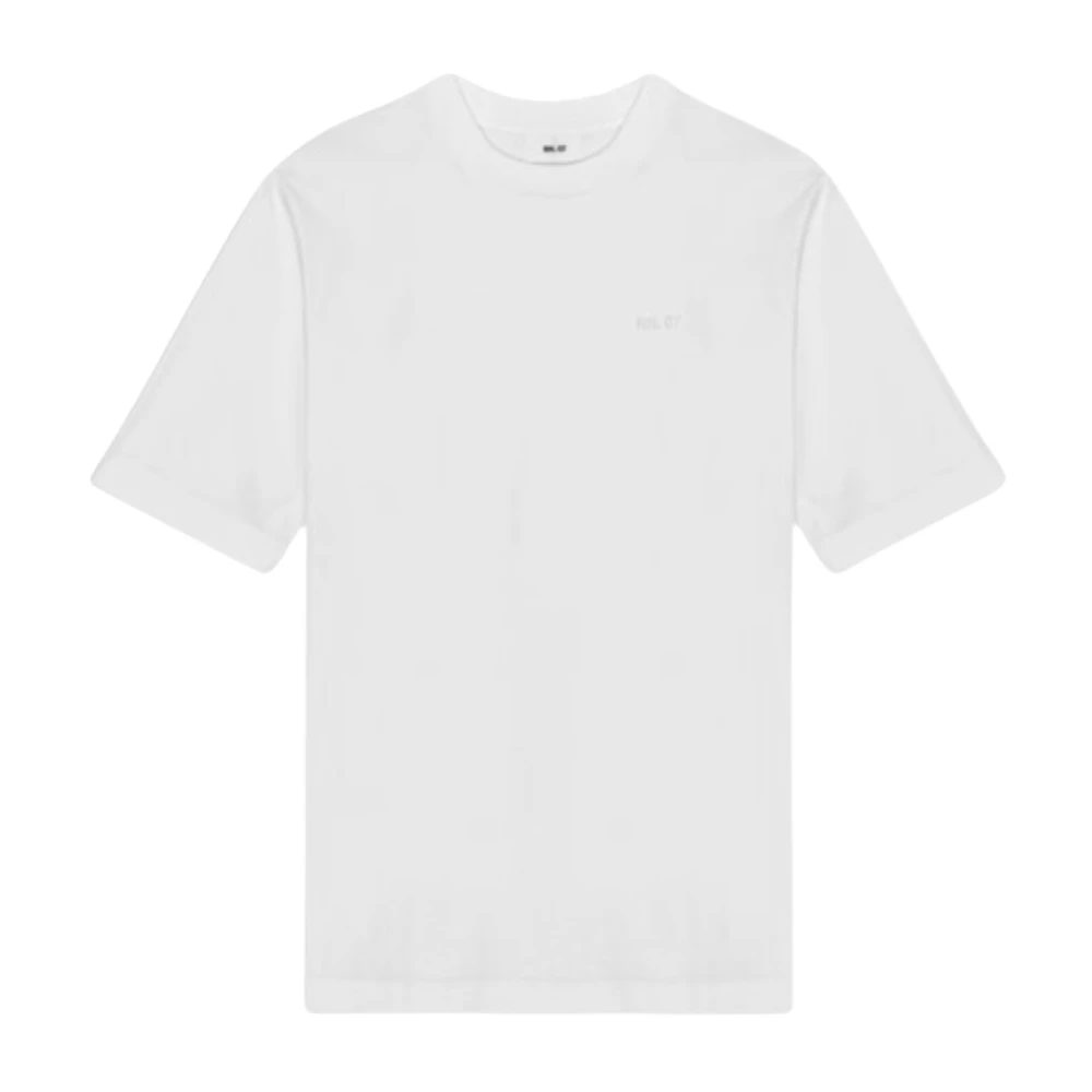 Nn07 Organisch Katoen Logo T-shirt White Heren