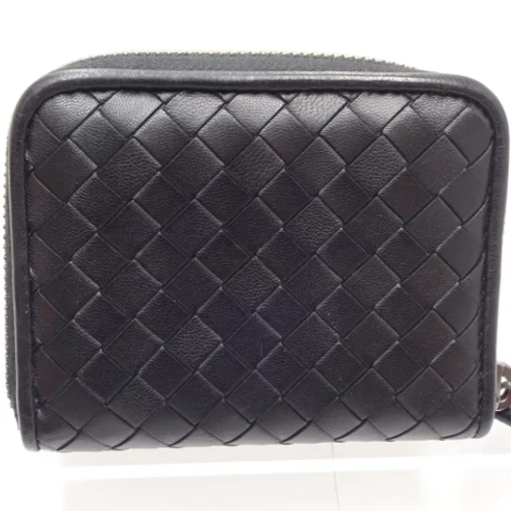 Bottega Veneta Vintage Pre-owned Leather wallets Black Dames