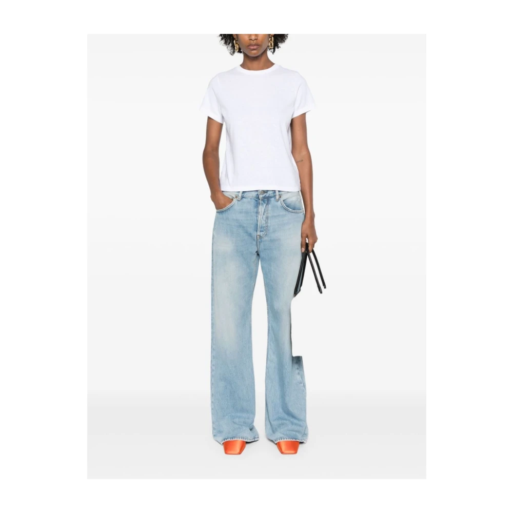 Khaite Wit Katoenen Crew Neck T-Shirt White Dames