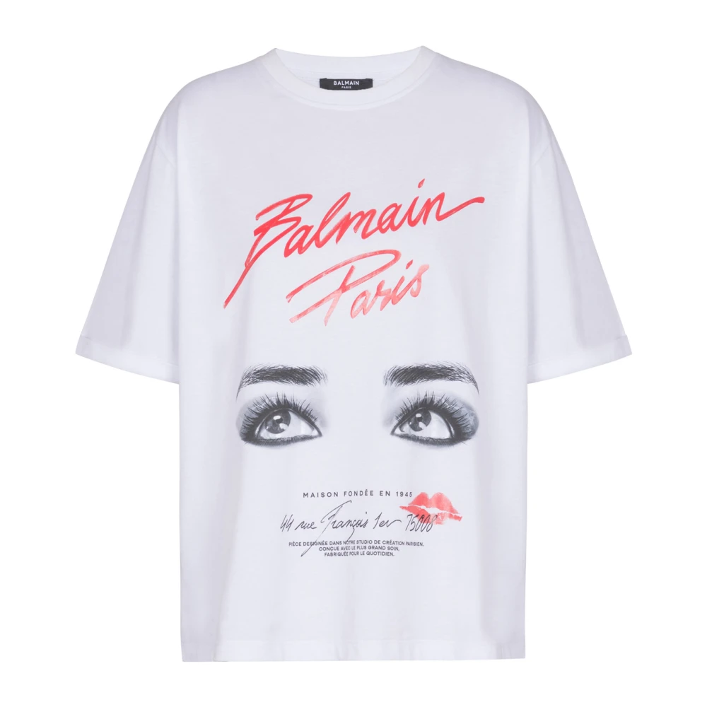 Balmain Kortmouw Schoonheid T-shirt White Dames