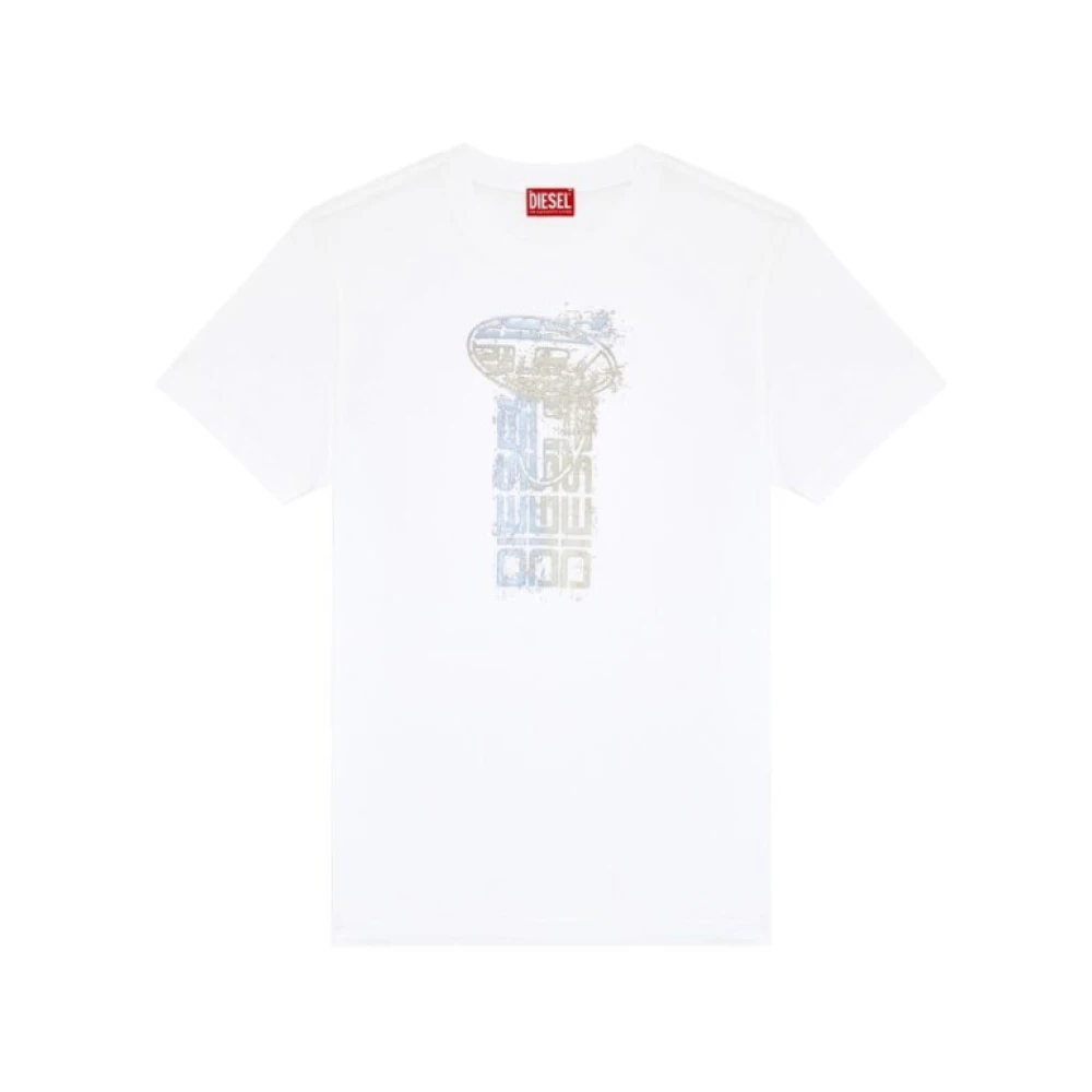 Diesel Men's White T-Shirts, M, T-Diegor-K68 T-Shirt