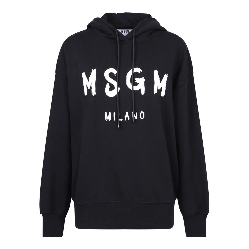 Msgm Women's Black Mdm515 Hoodie - Hoodies - S - Sweatshirts & Hoodies