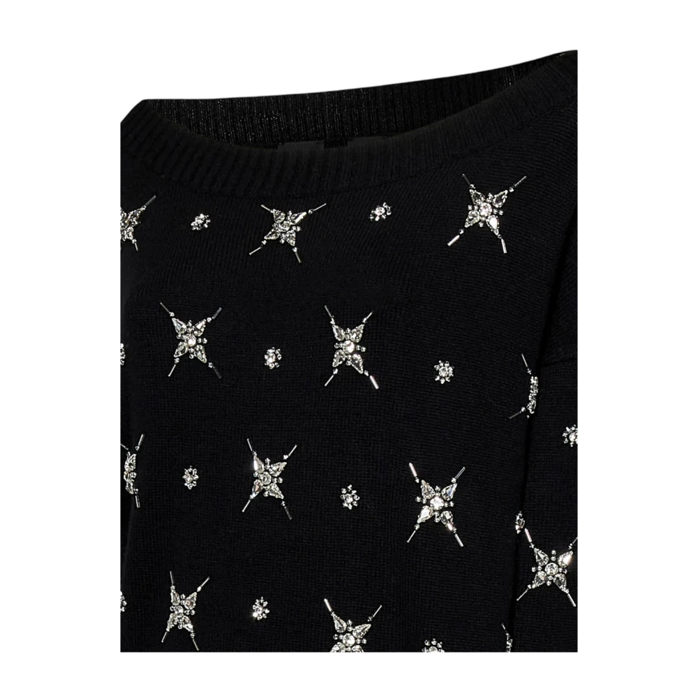 pinko Stijlvolle Gebreide Top Black Dames