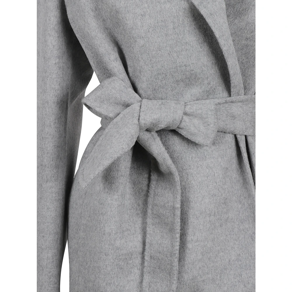 Fabiana Filippi Wol Kasjmier Basic Topcoat met Zelfriem Gray Dames