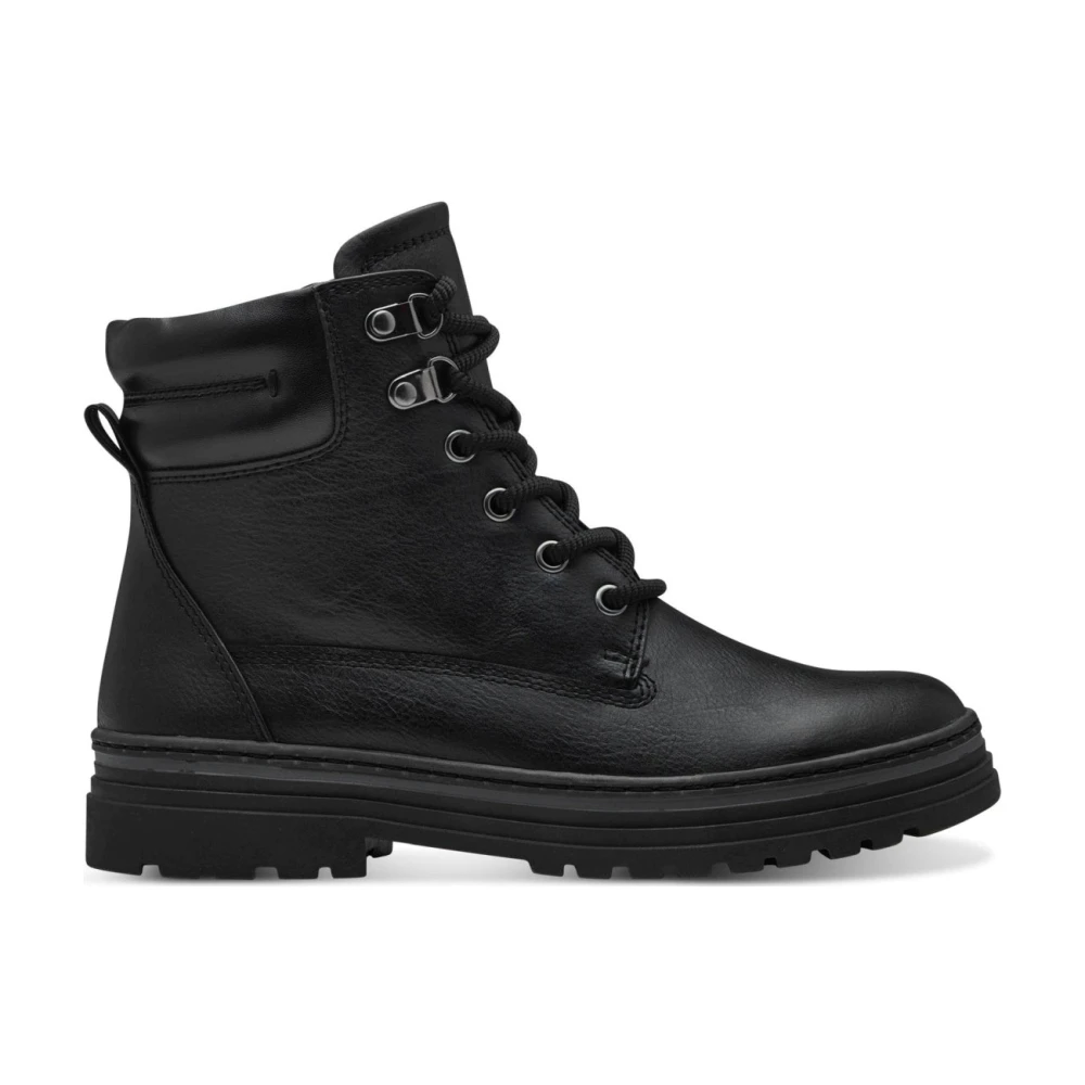 Marco Tozzi Women's Black Lace-Up Boots, 6 Uk, Ankle Boots For