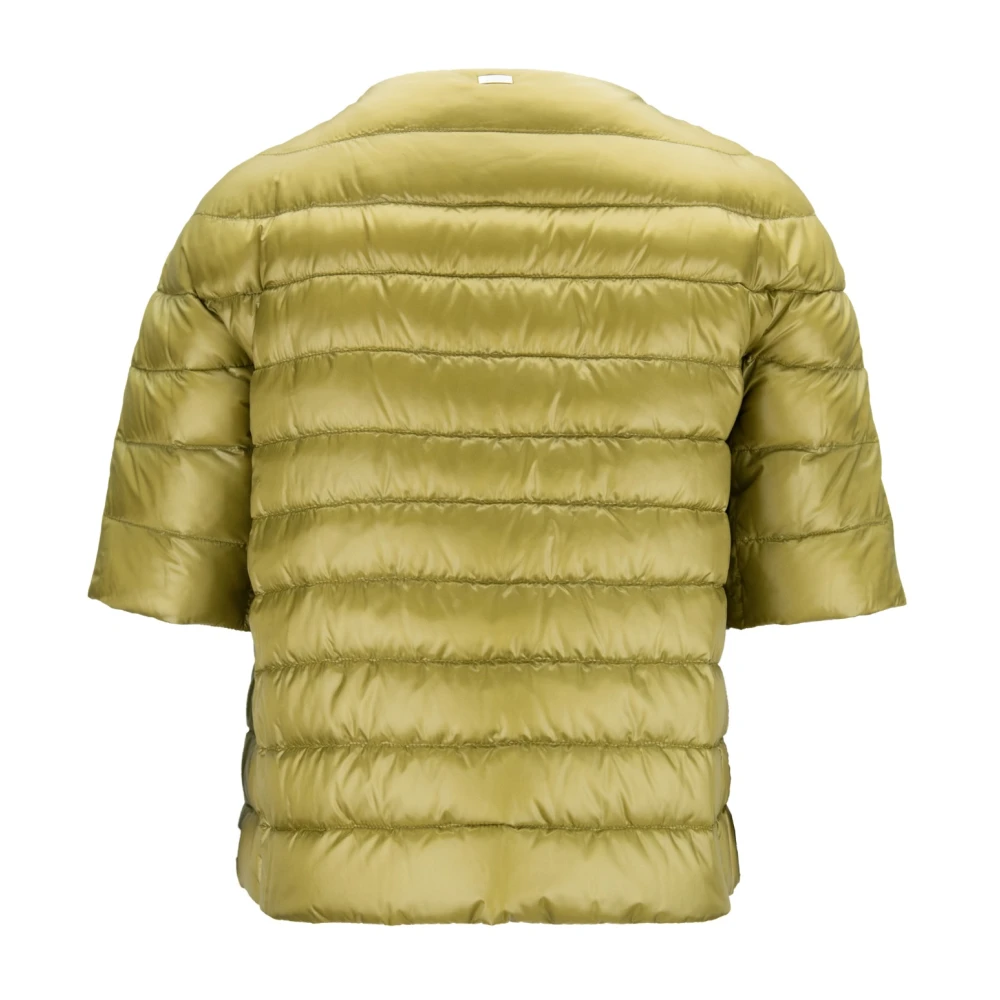 Herno Kort donsjack met automatische knoop Green Dames