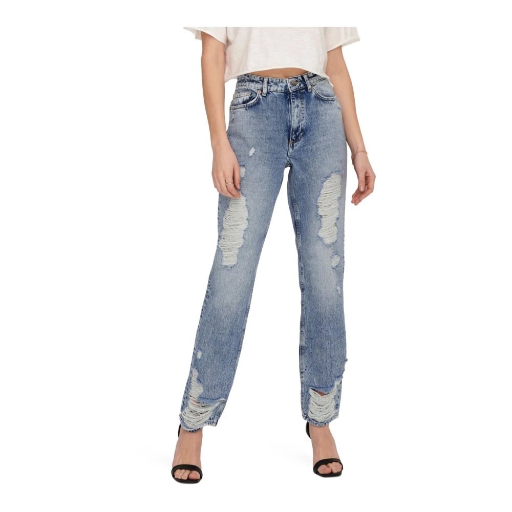 Only Straight Jeans Blue Dames
