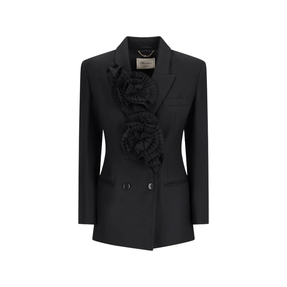 Blumarine Giacca Misto Lana 2B122a - Female - Blazers - Black - Xs - Jackets