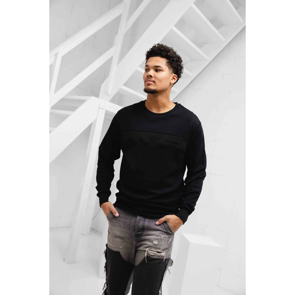 Iceberg Geborduurde Logo Sweater Zwart Heren Black Heren