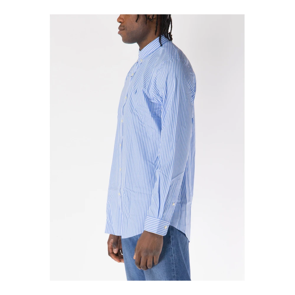 Polo Ralph Lauren Gestreept overhemd met geborduurd logo Blue Heren