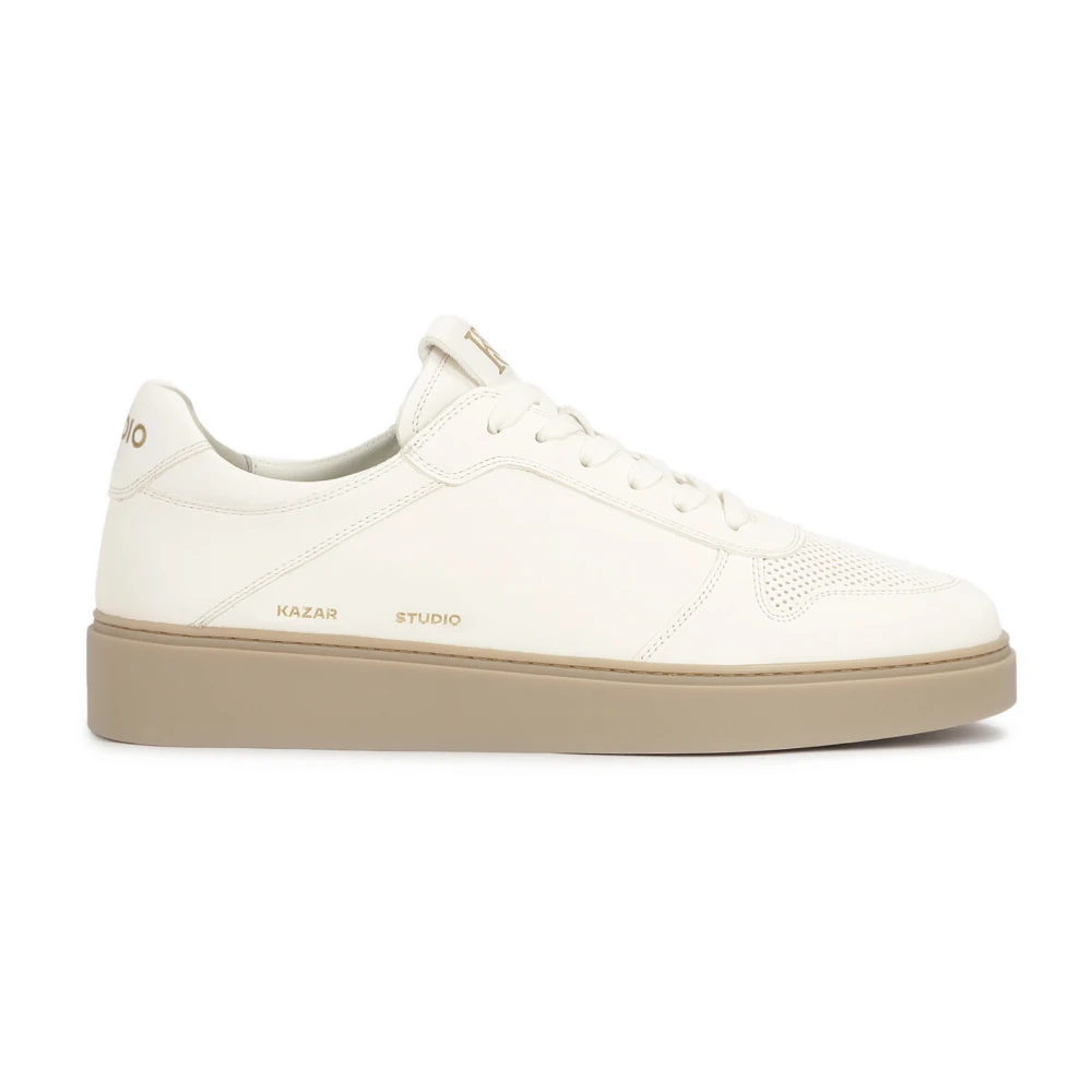 Kazar Studio Comfortabele herensneakers met logo’s Heren Schoenen Wit