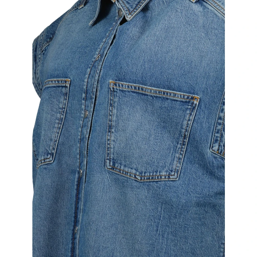 IRO Blauwe Mantel met Kapmouwen Blue Dames